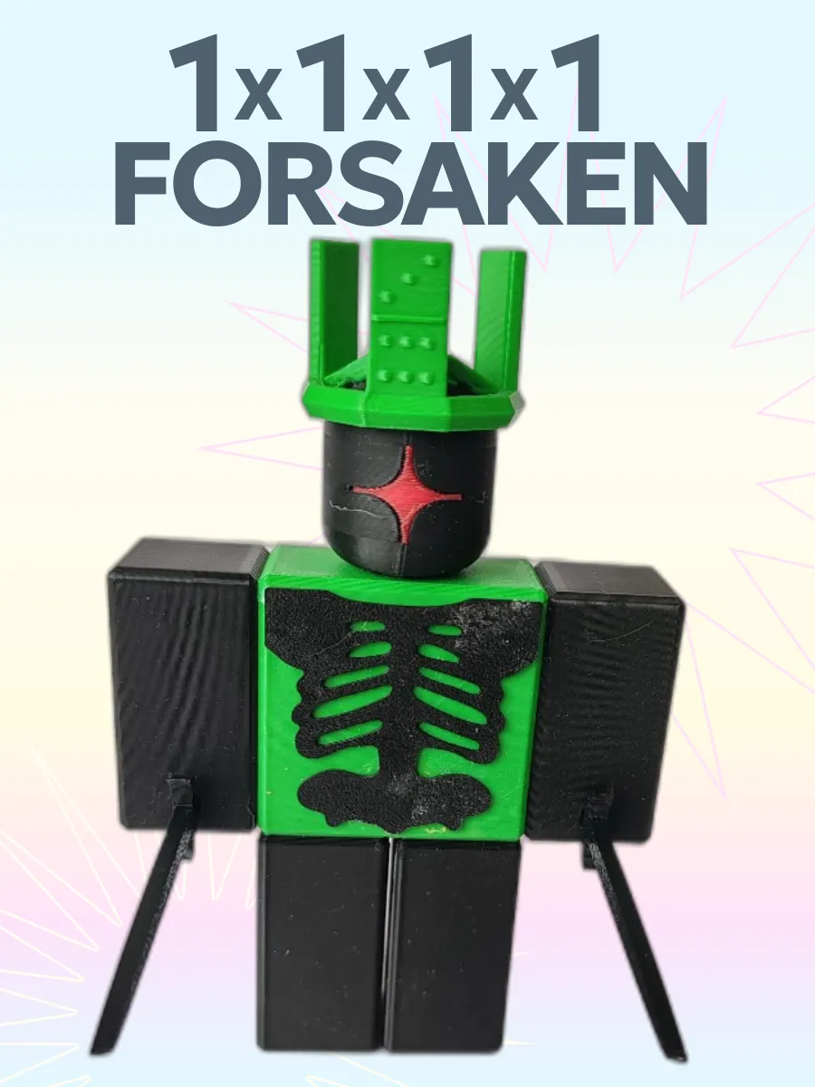 1х1х1х1 Форсакен из Roblox Фигурка Брейнрот 2